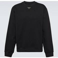 Prada Tröjor Prada Logo cotton sweatshirt black