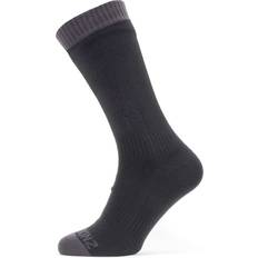 Sealskinz Waterproof Warm Weather Mid Length Sock Black/Grey Cycling Socks