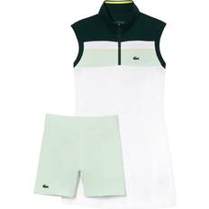 Tennis - Vita Klänningar Lacoste Recycled Fiber Dress Women White/Green