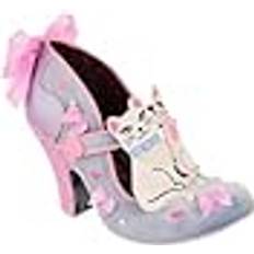 Irregular Choice Dam Kitty-Bow Mary Jane platt, SILVER