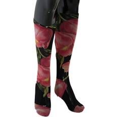 Dolce & Gabbana Strumpor Dolce & Gabbana Multicolor Floral Tulip Nylon Socks