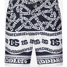 Dolce & Gabbana Herr Badbyxor Dolce & Gabbana Printed swim trunks blue