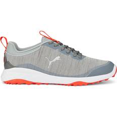 Puma 13.5 - Herr Sportskor Puma Fusion Pro golfsko för män, Cool Mid Gray Silver Red Blast