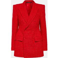 Balenciaga Kavajer Balenciaga Hourglass tweed blazer red