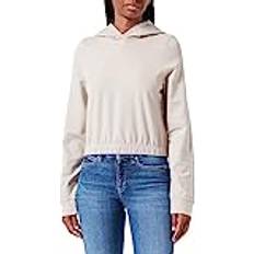 Calvin Klein Dam - Återvunnet material Överdelar Calvin Klein Milano Jersey Cropped Hoodie BEIGE