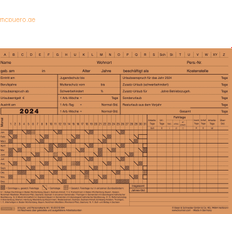 Kontorsmaterial Brunnen Semester- personalkort 2024 A5 liggande orange