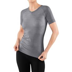 Falke T-shirts Falke Women Short Sleeve Shirt Wool-Tech Light Grey/Heather