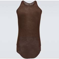 Herr - Viskos Linnen Rick Owens Jersey tank top brown