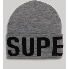 Superdry Dam Mössor Superdry Branded Knitted Beanie, Silver