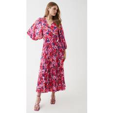 Enfärgade - Långa klänningar - Multifärgade Coast Premium Pleated Maxi Wrap Dress Multi