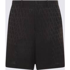 Dam - Silke/Siden Shorts Valentino Mens Iconograph Nero Vlogo Jacquard-pattern Silk Shorts