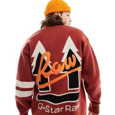 Herr - Röda Koftor G-Star Holiday GS Loose Knitted Cardigan Red Men