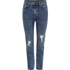 Pieces Dam - W30 Jeans Pieces Pcbella Hw Mom-jeans Blå