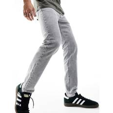 Lee Dam - Gråa - Skinnjackor - W36 Jeans Lee – Rider – Blekgrå jeans med smal passform-Grå/a