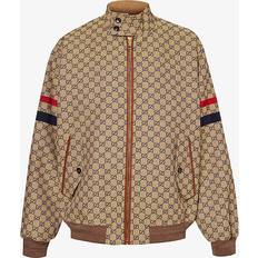 Gucci Herr Ytterkläder Gucci GG-jacquard Cotton-blend Jacket Mens Beige Blue