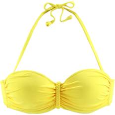 Buffalo Dam Badkläder Buffalo Bikinioberteil Gelb Unifarben für Damen