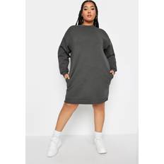 Jersey - Midiklänningar Yours Sweatshirt Dress Charcoal