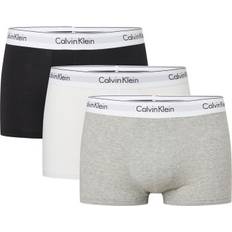 Gråa - Herr - Mjukisbyxor Kläder Calvin Klein Modern Cotton Trunks 3-pack - Black/ White/ Grey Heather