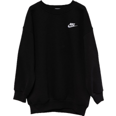 Nike Sweatshirts Barnkläder Nike Girl's Sportswear Club Fleece Oversized Sweatshirt - Black/White