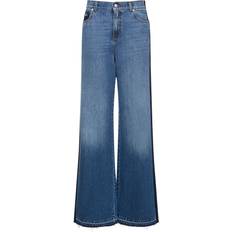 Alexander McQueen Jeans Alexander McQueen High-rise wide-leg jeans blue