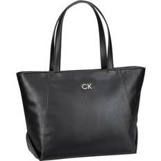 Calvin Klein Damen Tote Bag Tasche Re-Lock Seasonal Shopper Mittelgroß Schwarz Ck Black Onesize