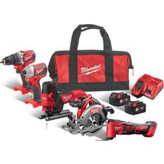 Milwaukee Batteri Borrmaskiner & Skruvdragare Milwaukee M18 FPP5K-502B (2x5.0Ah)