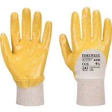 Portwest Engångshandskar Portwest Yellow, XL Nitrile Light Knitwrist Glove