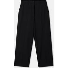 Stella McCartney Byxor Stella McCartney Womens Black Straight-leg Mid-rise Stretch-wool Trousers