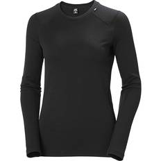 Helly Hansen Women's Lifa Merino Midweight Crew Base Layer - Black