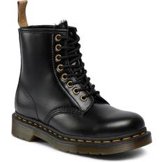 Polyester - Unisex Kängor & Boots Dr. Martens Känga Vegan 1460 Black Norfolk Flat för svart