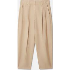 Stella McCartney Byxor Stella McCartney Iconic Pleated Satin Cropped Pants