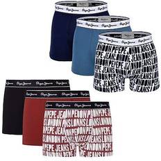 Pepe Jeans Underkläder Pepe Jeans herren trunks, 3er pack allover logo,unterwäsche,logobund schwar. Schwarz/Weiß/Rot