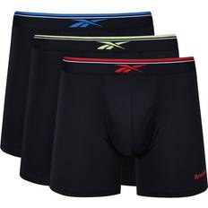 Reebok Elastan/Lycra/Spandex - Herr Underkläder Reebok Boxershorts för män, Svart/röd/lime/elektrisk kobolt