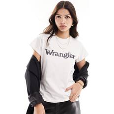 Wrangler Dam - Skinnjackor - W36 Kläder Wrangler logo t-shirt in whiteXS
