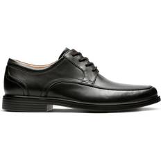 Bred Oxford Clarks herr Un Aldric Oxford-sko, svart läder, bred