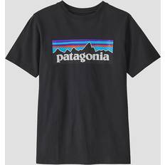 Patagonia T-shirts Barnkläder Patagonia Boys' P-6 Logo T Shirt Ink Black