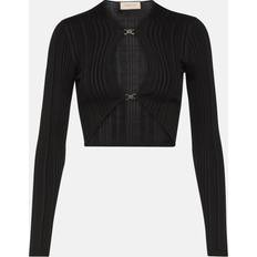 Gucci Silke/Siden Tröjor Gucci Ribbed-knit cutout top black