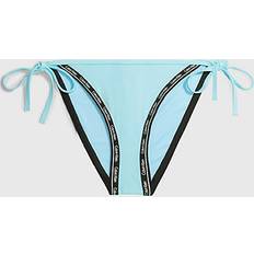 Herr - Nylon Bikinis Calvin Klein Tie Side Bikini Bottoms Logo Tape BLUE