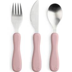 Sebra Rosa Barnbestick Sebra Fanto Cutlery Set 3-pack