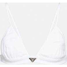 Prada Dam Underkläder Prada Bralette aus Baumwoll-Jersey Weiß