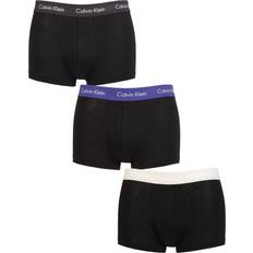 SockShop Kalsonger SockShop Calvin Klein – Svarta trunks med färgat midjeband och låg midja, 3-pack-Svart/a
