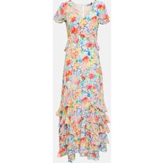 Blommiga - Långa klänningar - XXS Rixo Thanvi floral silk voile midi dress multicoloured