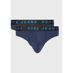 Pepe Jeans Underkläder Pepe Jeans Mäns logotyp Bf Lr 2P trosor, Dulwich blå förpackning med 2 Dulwich blå