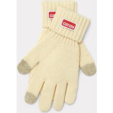 Kenzo Handskar & Vantar Kenzo Tag' Wool Gloves Off White Mens