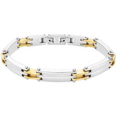 Lotus Cab Style Bracelet - Silver/Gold