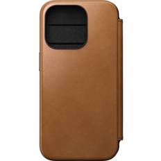 Apple iPhone 15 Pro Plånboksfodral Nomad iPhone 15 Pro Fodral Modern Leather Folio English Tan