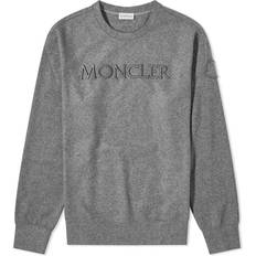 Moncler Dragkedja - Polyamid Kläder Moncler Flannel Logo Sweatshirt - Grey