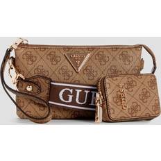 Bruna Kuvertväskor Guess Latona Quattro G Mini Crossbody Brown