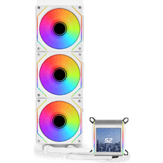 1700 - LED-belysning CPU vattenkylare Lian Li Galahad II LCD INF 360 RGB White 3x120mm