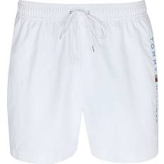 Tommy Hilfiger Badkläder Tommy Hilfiger Original Logo Mid Length Swim Shorts TH OPTIC WHITE